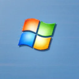 windows xp background, distorted, glitchy