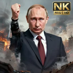 Putin winning world war 3, digital art, 8k, UHD