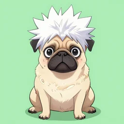 killua from Hunter x Hunter looking like a pug
