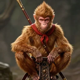 humanoid monkey fantasy race wukong, monkey king, by craig mullins, featured on artstation