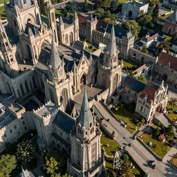 Aerial shots of magical medieval cities, Game of Thrones, the witcher 3, Lord of the Rings, Victorian era