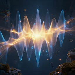 magic sound acoustic waves, fantasy, style artstation, style greg rutkowsk, octane render, unreal engine 6, epic game graphics, fantasy, conceptual art, ray tracing