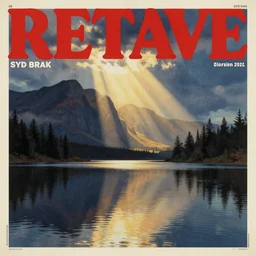 Retrowave poster, illustration by Syd Brak, airbrush, magazine cover, reflection