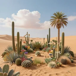 surreal environment, hidden garden in the desert by michael whelan, heaven, ultra realistic, aesthetic, beautiful, magical