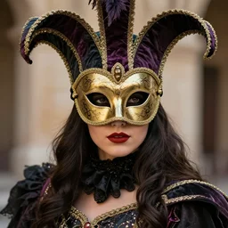 photo of a beautiful!! harlequin warrior with venetian mask highly detailed 8 k hdr smooth sharp focus high resolution award - winning photo photorealistic
