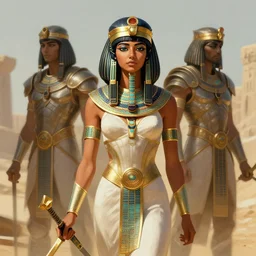 egyptian woman tan skin in armor, high fantasy, by john berkey, by peter mohrbacher, digital art, concept illustration, trending on artstation