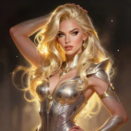 portrait of apex legends katie mcgrath, intricate, elegant, glowing lights, highly detailed, digital painting, artstation, glamor pose, concept art, smooth, sharp focus, illustration, art by artgerm and greg rutkowski, artey freytag
