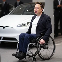 ellon musk in tesla wheelchair, 40 mm, 1/100 sec, f/2.8, ISO 800”