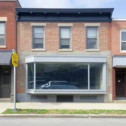 google street view of ( 1 0 0 dempster street evanston illinois ), painted by edward hopper