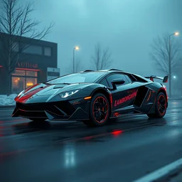lamborghini and cybertruck hybrid, by dan mumford, moebius, sss, barclay shaw, karol bak, jean baptiste monge, high quality, high resolution, smooth 8 k octane rendered with volumetric cinematic dramatic light rutkowsky