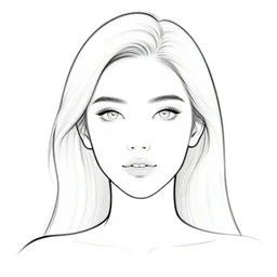 clean simple line art of a woman. white background. well composed, clean black and white line drawing, beautiful detailed face. illustration by josan gonzalez and steve ditko and greg rutkowski