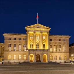 a photo at nighttime of llumination of the swiss bundeshaus in the colors of indian flag, orange, white, green base. projected illuminated on the matterhorn mountain at night