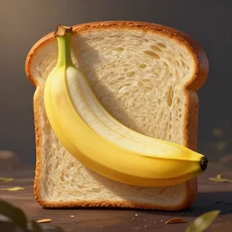 bread shaped like a banana, high fantasy, extremely detailed, sharp focus, smooth, digital illustration, by rossdraws, frank franzzeta, artgerm