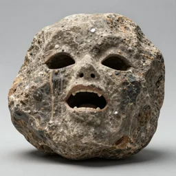 a rock hallucinating on psychodelics, no text, rendered with octane, hyper realistic, hyper detailed, 8k