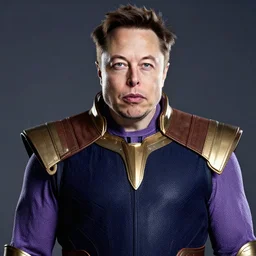 a portrait of elon musk as thanos, the pixar adaptation,