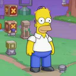 homer simpsons, clash royale emoji style
