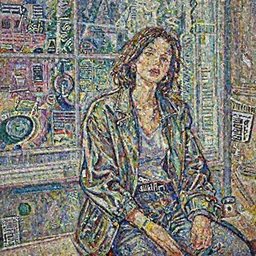 A ultradetailed beautiful portrait panting of a stylish woman sitting next to a window, she is wearing streetwear, Oil painting, by Ilya Kuvshinov, Greg Rutkowski and Makoto Shinkai