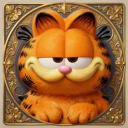 symmetry!! intense portrait of garfield, intricate, elegant, highly detailed, my rendition, digital painting, artstation, concept art, smooth, sharp focus, illustration, art by artgerm and greg rutkowski and alphonse mucha
