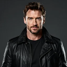 hugh jackman as solid snake, portait