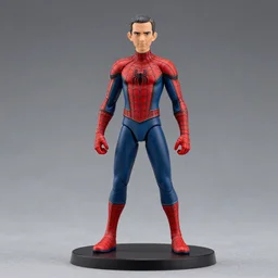 tom holland, an anime nendoroid of barrack obama as spiderman, figurine, detailed product photo