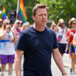 tucker carlson at a pride parade