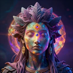 photorealistic sage of the third eye as a dmt entity in the style of alex grey and michael whelan. hyperdetailed photorealism, 1 0 8 megapixels, amazing depth, high resolution, 3 d shading, 3 d finalrender, 3 d cinematic lighting, glowing rich colors, psychedelic overtones, artstation concept art.