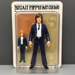 action figure of Paul McCartney Sergeant Pepper's Lonely Hearts Club Band outfit released in 1972 vintage, vintage toy, inbox, eBay listing, HD photo