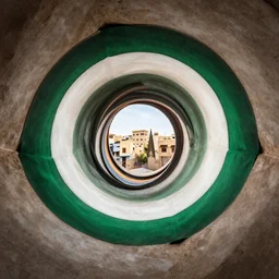 curled perspective digital art of palestina by anton fadeev