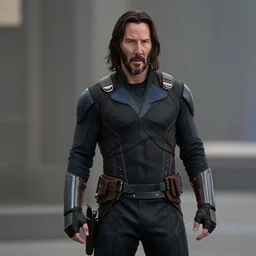 film still of Keanu Reeves as Hawkeye in Avengers Endgame