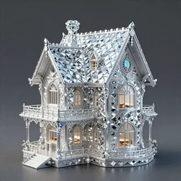 Diamond house, very detailed, intricate details, fantasy