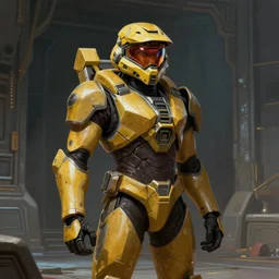 character portrait of a helmeted samus aran from metroid wearing combination halo armor and gravity suit standing cautiously in an ancient temple, 8 k, realistic shading, digital painting, video game, matte painting, concept art, illustration, halo infinite, metroid, good value control, tense atmosphere, minimal artifacts, moody lighting, vibrant colors, john singer sargent