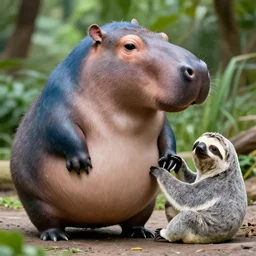 real life snorlax, realistic, animal photography, photoshop image manipulation, unstylized, animal photography, mammal, hyppo, bear, koala, sloth