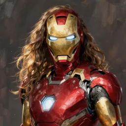 Iron Man Jaspion, detailed digital art