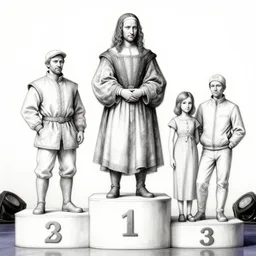 family feud faceoff podium, high detail sketch by leonardo da vinci