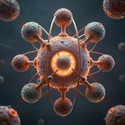 hyperrealistic image of structure of uranium atom, by thomas eakes & xiang duan & mike judge, perfect symmetry, dim volumetric lighting, photorealistic, 8 k octane beautifully detailed render, post - processing, extremely hyper - detailed, intricate, epic composition, lifelike attributes, cinematic lighting, masterpiece, trending on artstation, very very detailed, stunning,