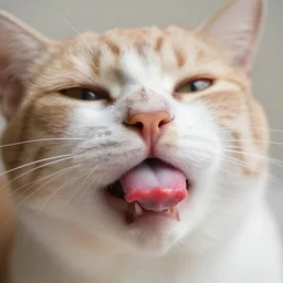 teacup tongue on nose, licking its nose