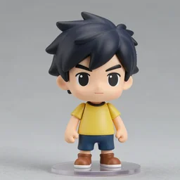 accurate detail jimmy neutron!!! nendoroid!!! figurine, studio lighting, grey background, no shadow, trending on artstation, 8 k, highly detailed!!!