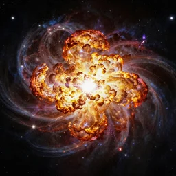 a cosmic explosion of a distant star cosmos 8k