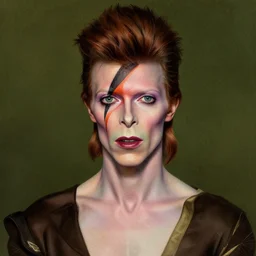 detailed soft painting of david bowie, artstation concept art matte folk horror art by waterhouse, pre - raphaelite
