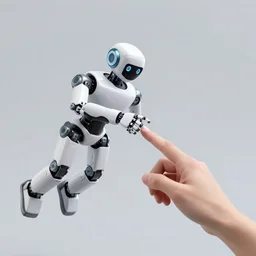 robot is touching a human with hsi fingers, they are flying on the clouds, transferring new energy through lightning, classical fresco painting in the sistine chaep