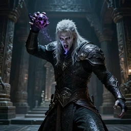vfx film closeup, legacy of kain soul reaver, raziel irl, hero pose, devouring magic souls, in epic ancient sacred huge cave temple, flat color profile low - key lighting award winning photography arri alexa cinematography, hyper real photorealistic cinematic beautiful, atmospheric cool colorgrade