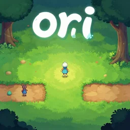 game environment in the style of ori game