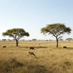 highly detailed landscape of the african velt, animals, beautiful, bright atmosphere : claude lorrain