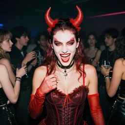 the devil at his birthday party, 8 k photography