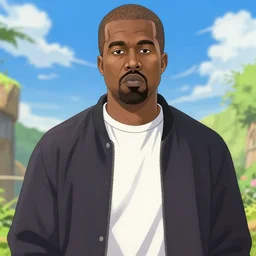 Kanye West in the style of One Piece Anime Anime Anime Anime Anime