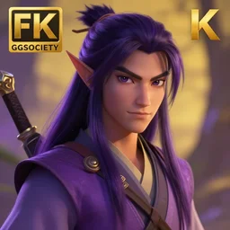 A professional digital portrait painting of a D&D druid, painted in the style of Avatar: The Last Airbender, 4k, digital art, trending on cgsociety, highly detailed, upper body shot, shallow depth of field, purple and yellow lighting, professional lighting, airbrush,