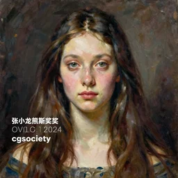 a painting of a woman with long hair, a detailed painting by Zhang Xiaogang, featured on cgsociety, figurative art, detailed painting, pre-raphaelite, oil on canvas