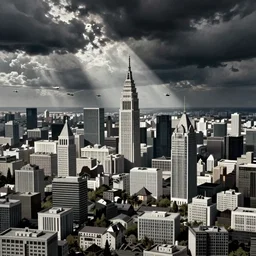 detailed cityscape by M.C. Escher
