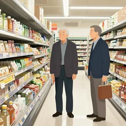 a japanese supermarket in the style of daniel johnston and jean dubuffet and peter doig and ito, 8 k, line brush, minimal, very detailed, overlaid with japanese adverts