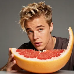 justin bieber turned into a grapefruit